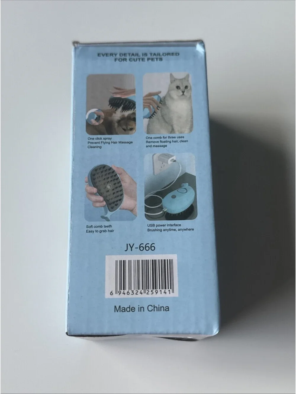 3 In 1 Dog Cat Steam Brush Pet Electric Spray Massage Comb
